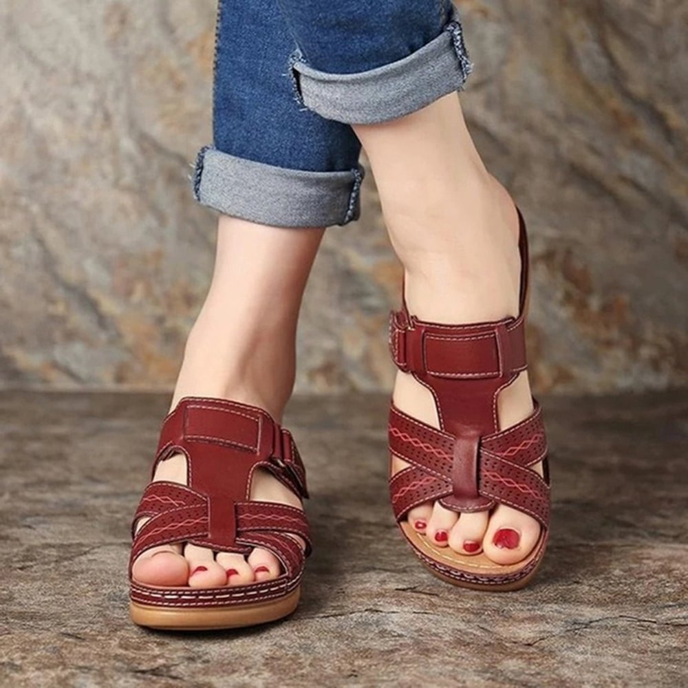 Damen Premium Leder Sandalen