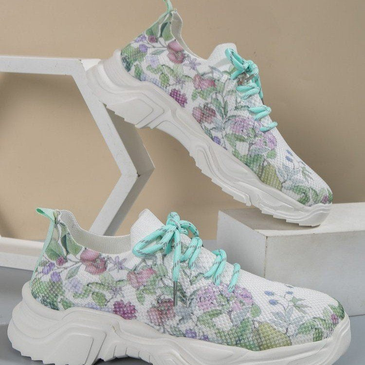 Orthopädische Turnschuhe mit Blumenmuster