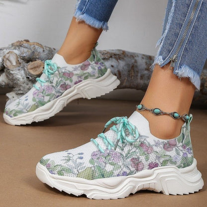 Orthopädische Turnschuhe mit Blumenmuster