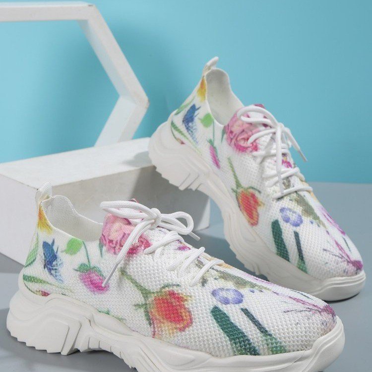 Orthopädische Turnschuhe mit Blumenmuster