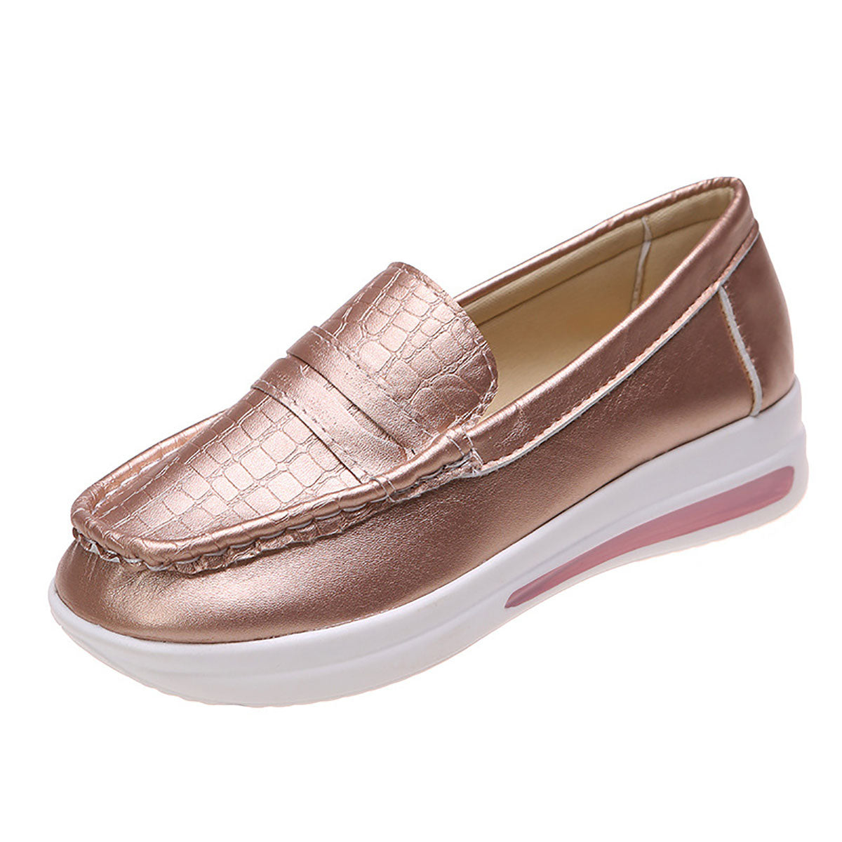 Damen Casual Leder Loafers