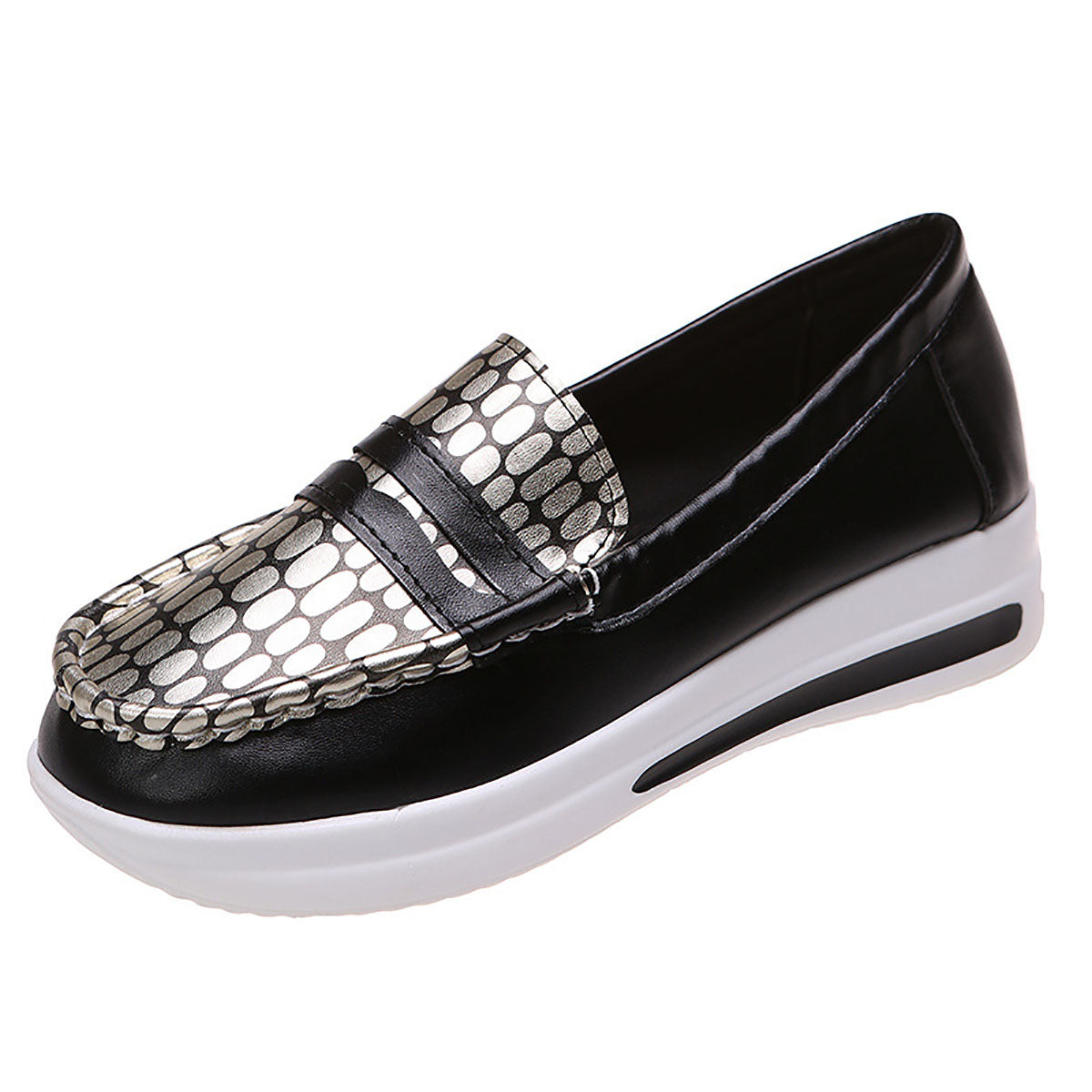 Damen Casual Leder Loafers