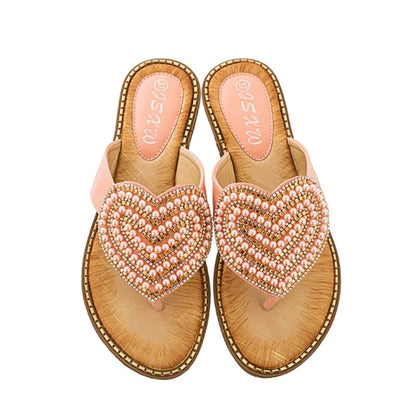 Herz-Flip-Flops mit Strass