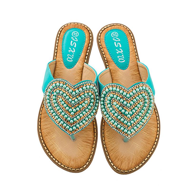 Herz-Flip-Flops mit Strass