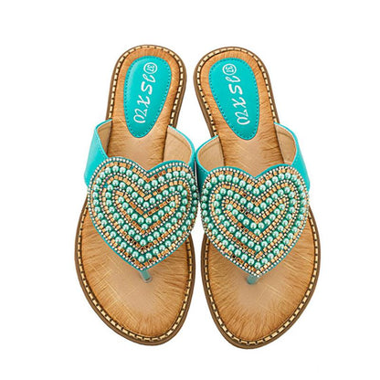 Herz-Flip-Flops mit Strass