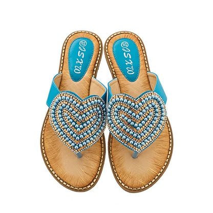 Herz-Flip-Flops mit Strass