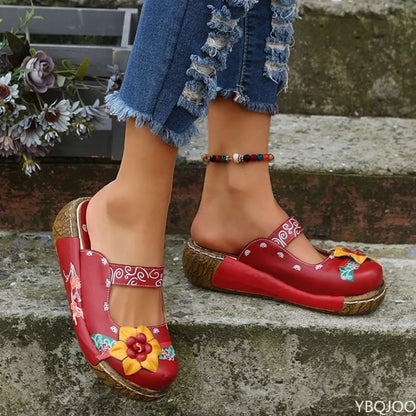 Sommer Blume Design Keil hohl aus Schuhe