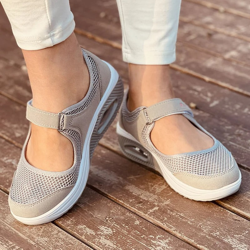 Atmungsaktive Freizeit-Turnschuhe aus Mesh für Frauen