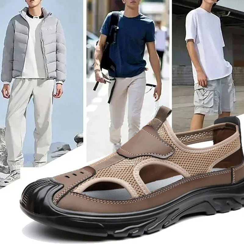 Sandalen aus Mesh-Leder für Männer