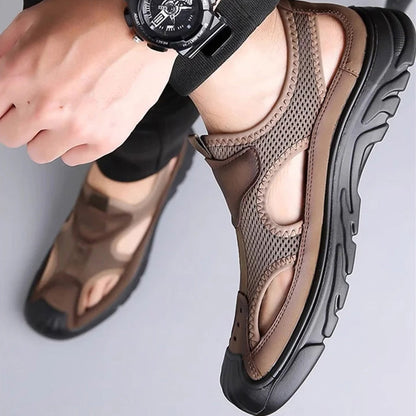 Sandalen aus Mesh-Leder für Männer