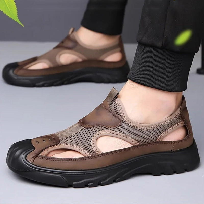 Sandalen aus Mesh-Leder für Männer