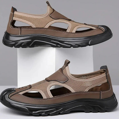 Sandalen aus Mesh-Leder für Männer